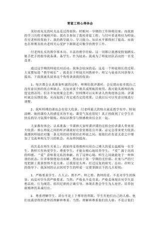 青蓝工程心得体会(5)