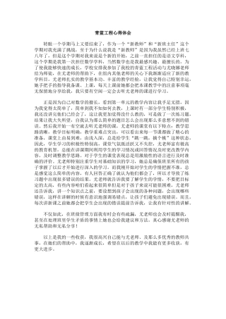 青蓝工程心得体会(10)