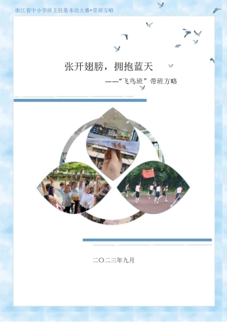 小学带班育人方略——张开翅膀，拥抱蓝天