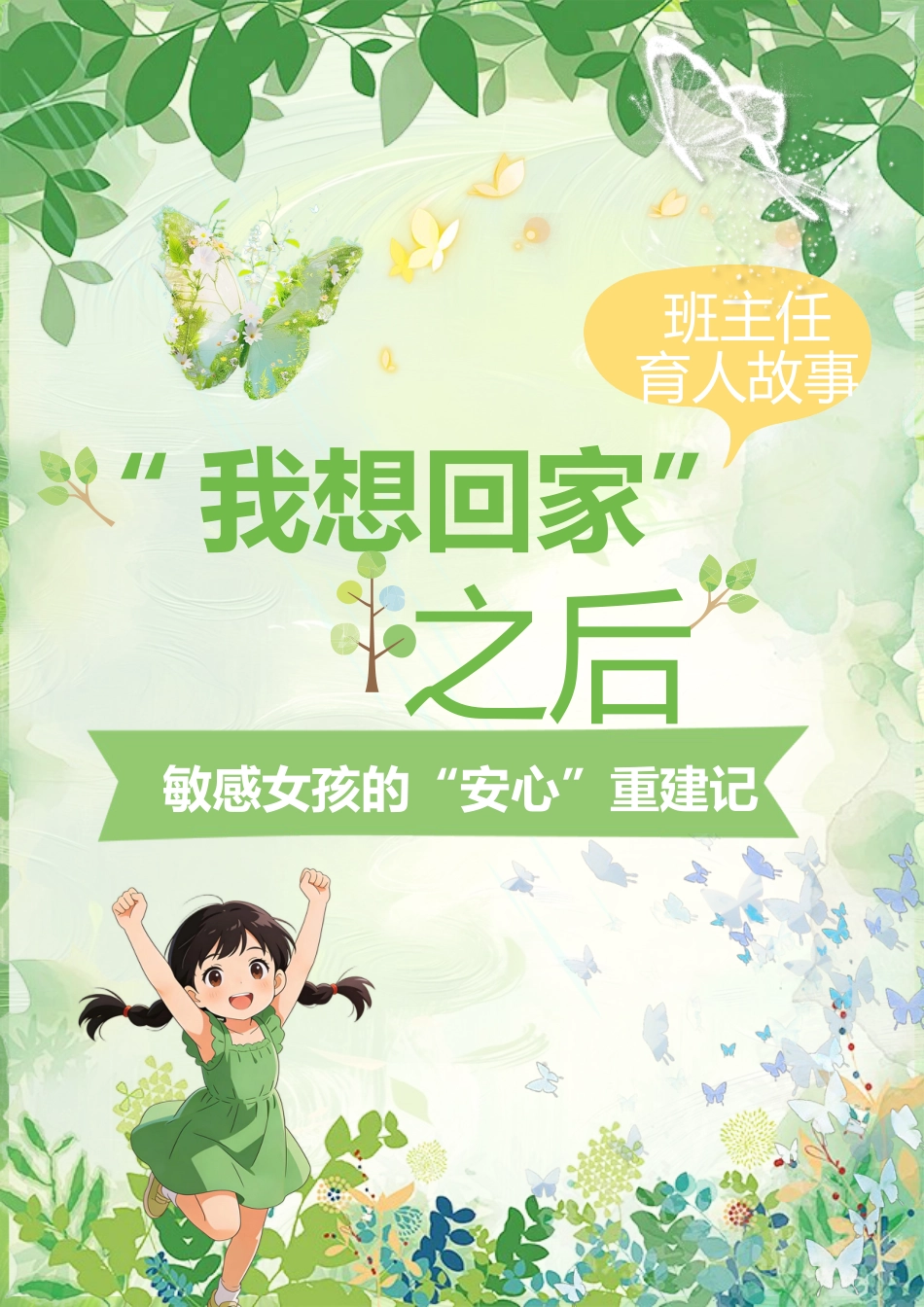 班主任基本功大赛育人故事“我想回家”之后:敏感女孩的“安心”重建记_第1页
