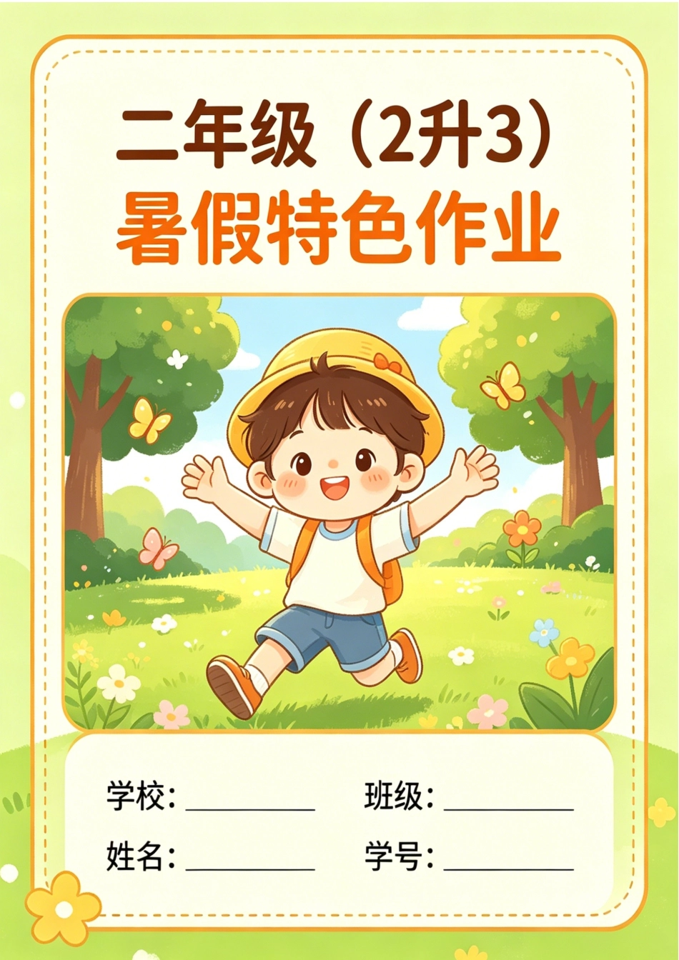 二年级(2升3)暑假假特色作业_第1页