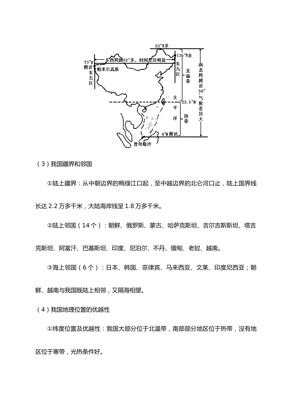 2025年会考地理考前速记清单:中国地理概况_第2页
