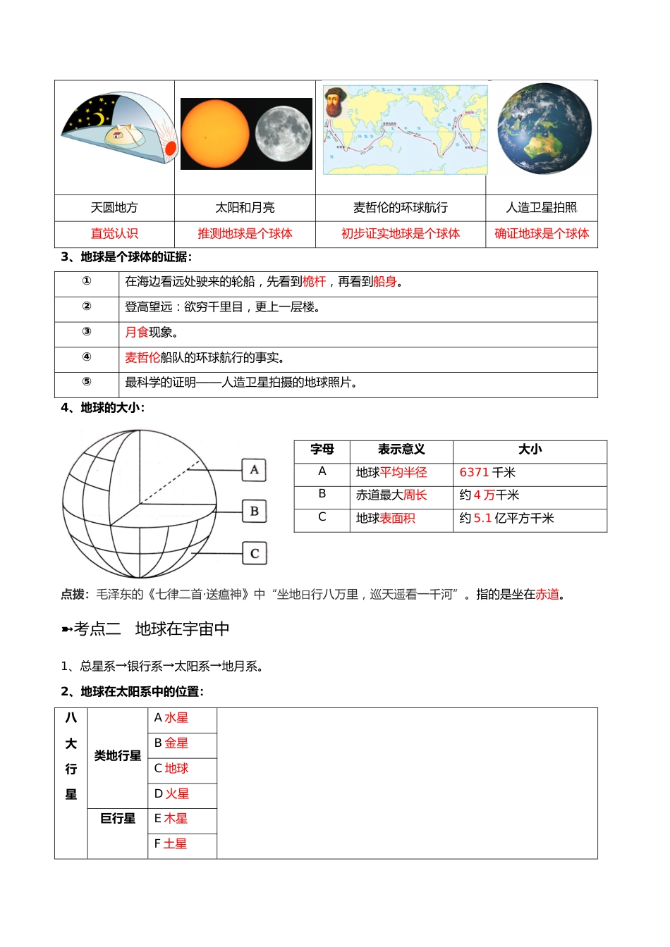 阶段背记01 地球和地图(答案版)_第2页