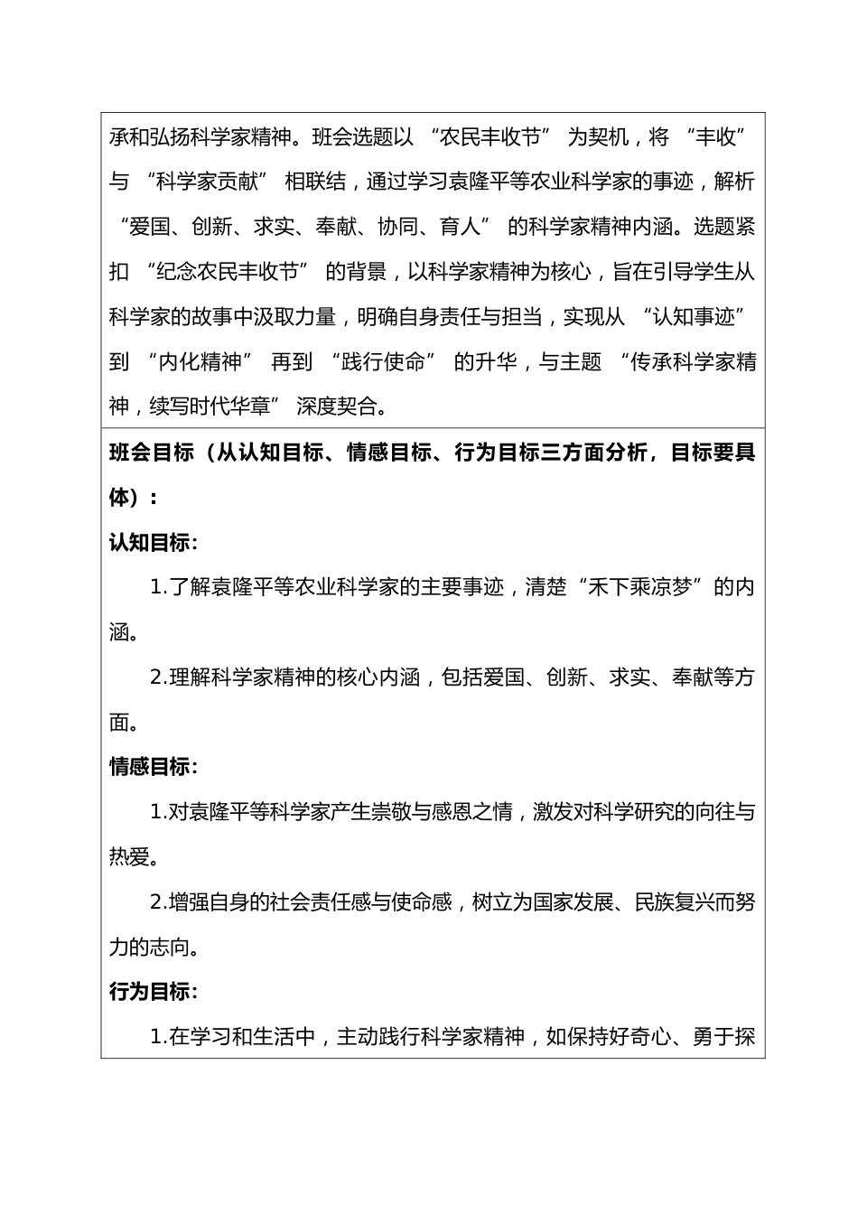 2025-2026学年第一学期班主任基本功大赛暨优秀主题班会设计：禾下乘凉梦，吾辈续华章！_第2页