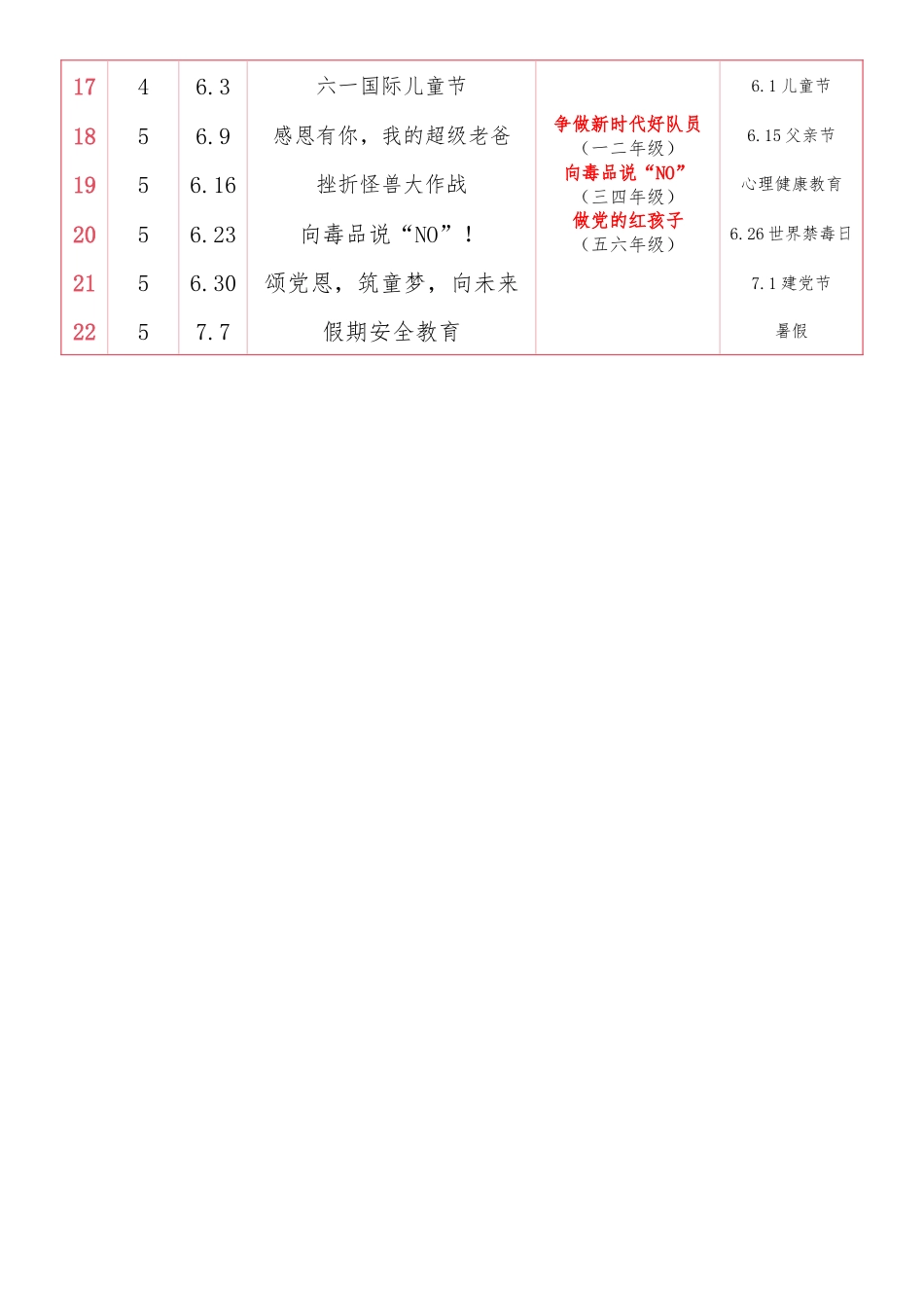 0.2024-2025学年度第二学期班队会安排表_第2页