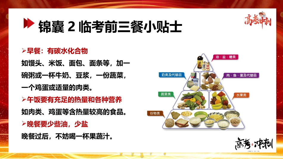 【高考锦囊】高考提醒高考冲刺锦囊主题班会PPT_第6页