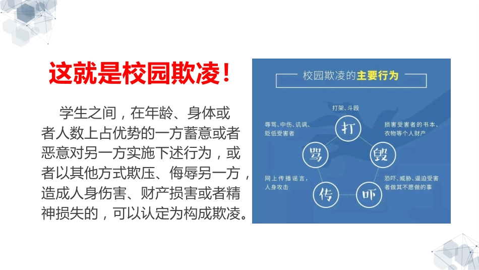 《向校园欺凌说“不”》校园欺凌话题主题班会PPT_第10页