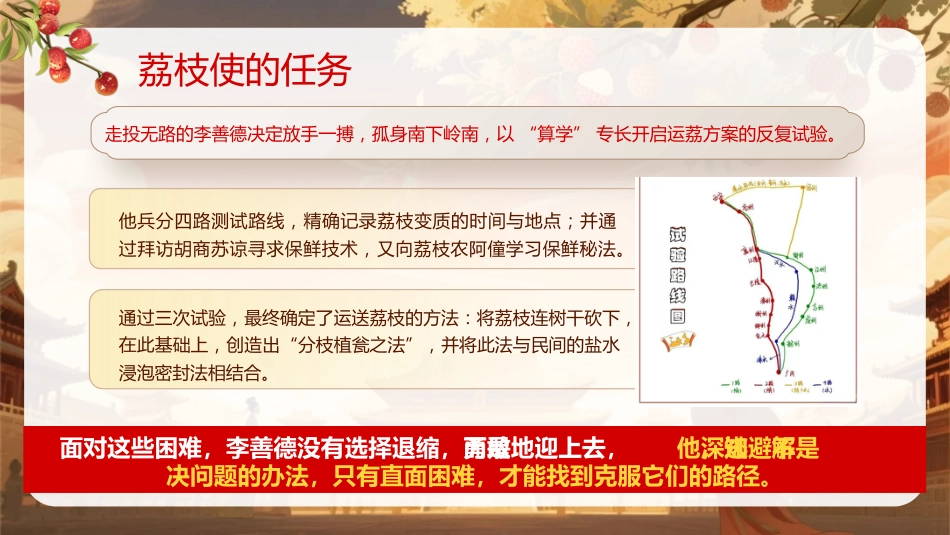 【通用】【秋季上】开学第一课班会——长安的荔枝:荔志前行_第10页