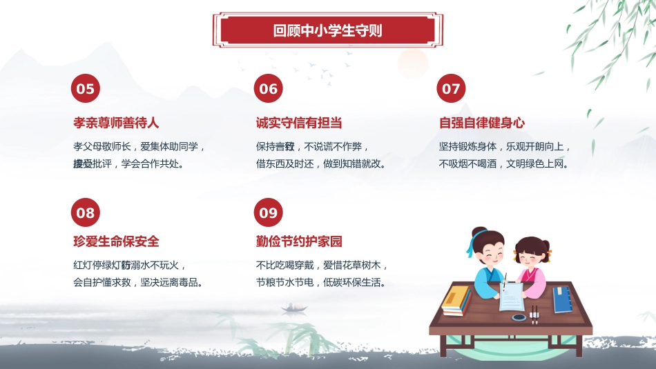 【通用】中小学开学第一课:立规矩,讲品行主题班会_第5页