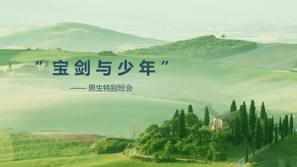 【通用】男生特别班会:宝剑与少年_第1页