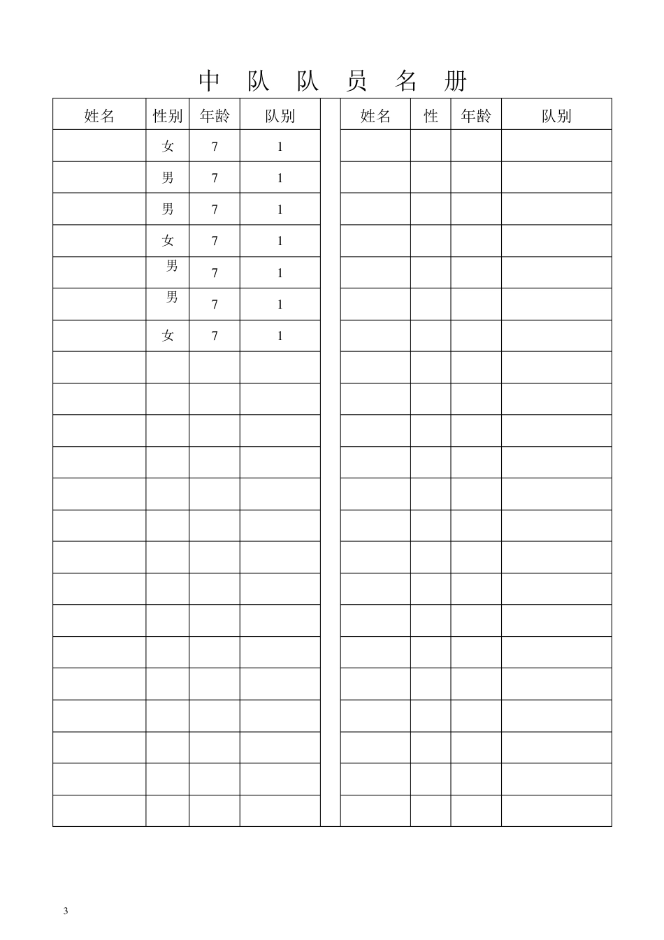小学一年级少先队中队工作手册_第3页