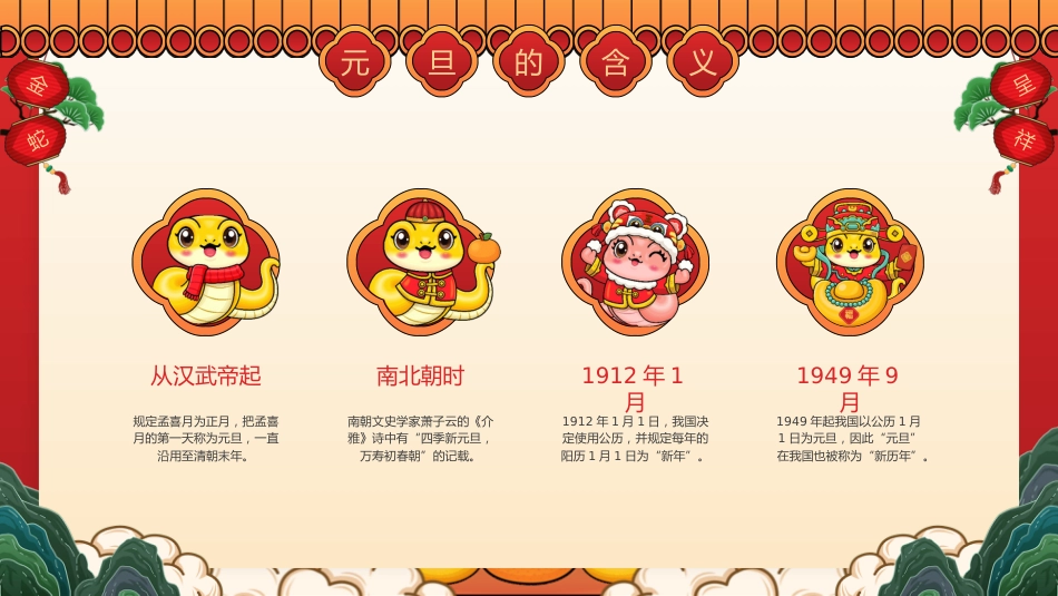 蛇年元旦活动主题班会PPT_第6页