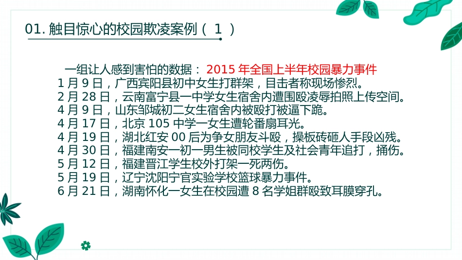 【通用】【安全教育 】 校园防欺凌(霸凌)主题班会:对校园欺凌说不_第5页