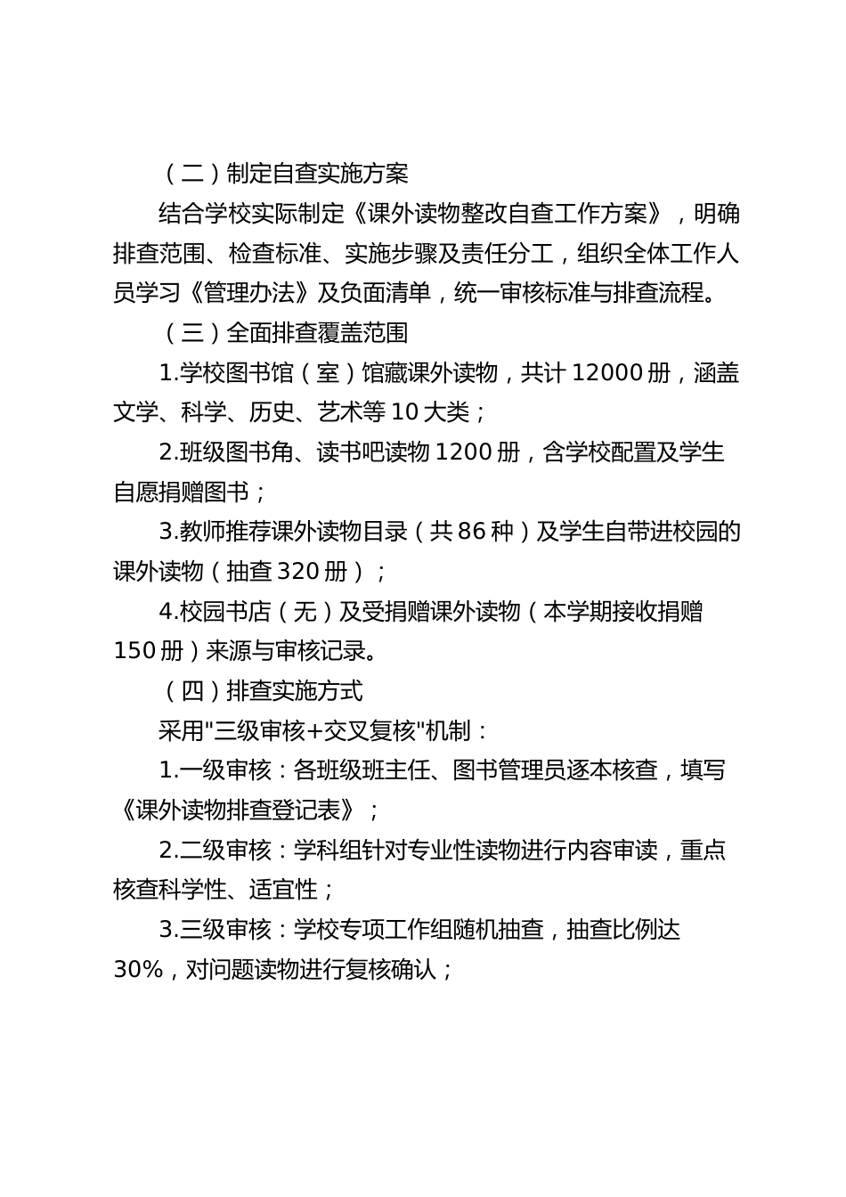 学校课外读物整改自查报告_第2页