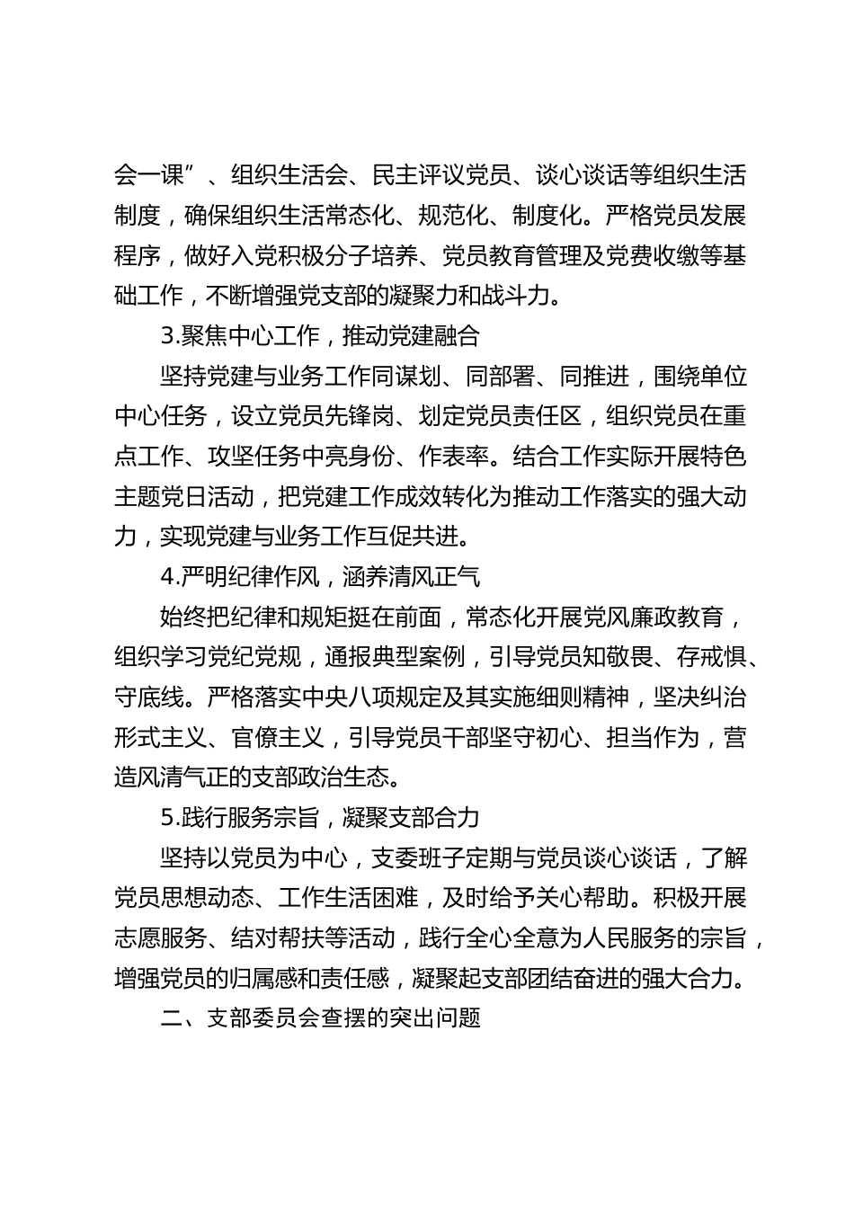 党支部书记代表支部委员会述职报告(党建)_第2页