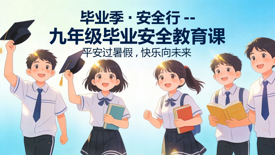 【初三】【安全教育】主题班会:九年级毕业安全教育课_第1页