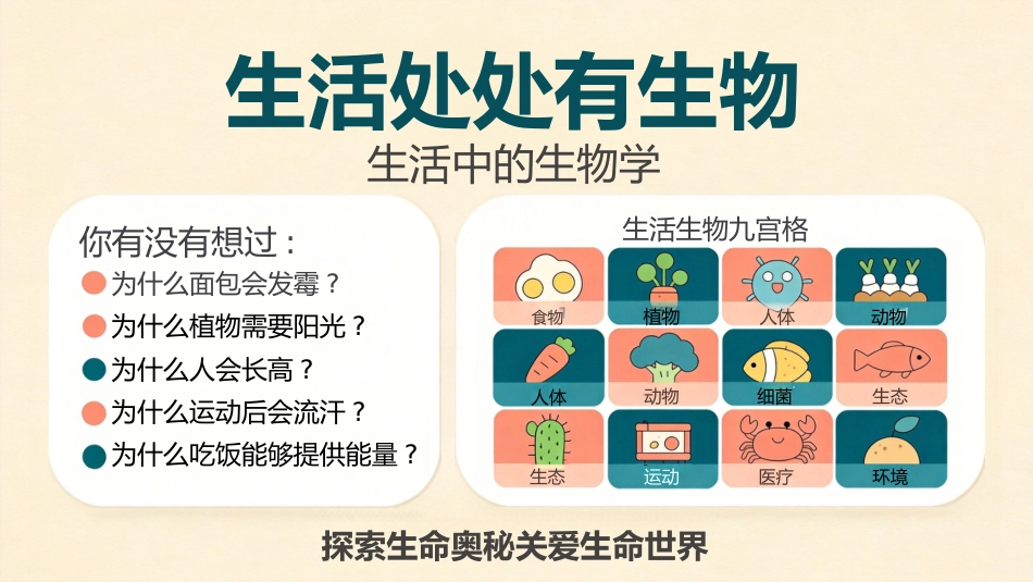 【初一】【七年级】【秋季上】【生物】开学第一课主题班会_第5页