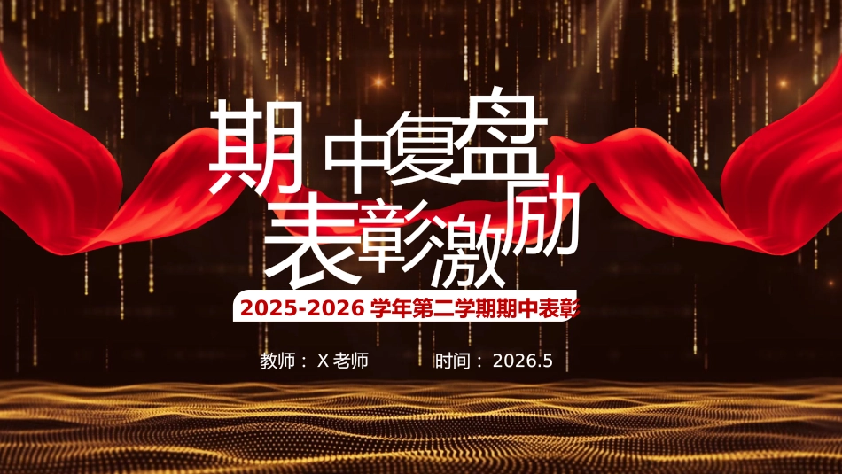 【通用】【期中表彰】主题班会:考后复盘,表彰激励_第1页