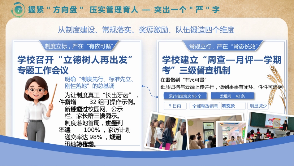 【中小学】春季【德育】工作总结PPT——等闲识得东风面,万紫千红总是春_第4页
