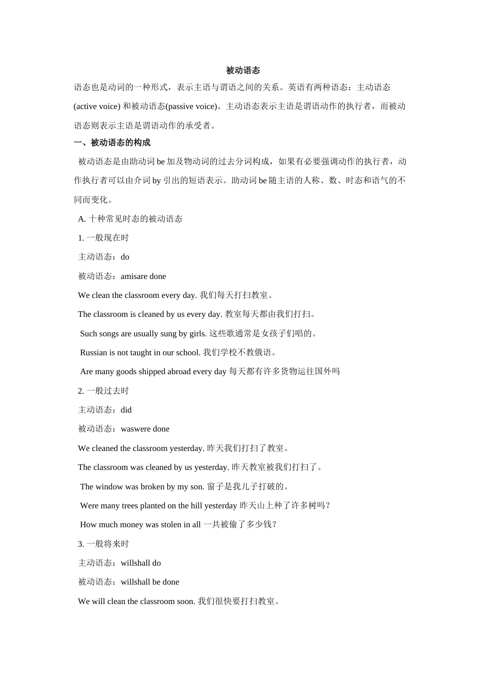 一、高中语法—【被动语态】详解_第1页