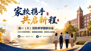 【高一】【秋季上】新高一开学家长会：家校携手，共启新程