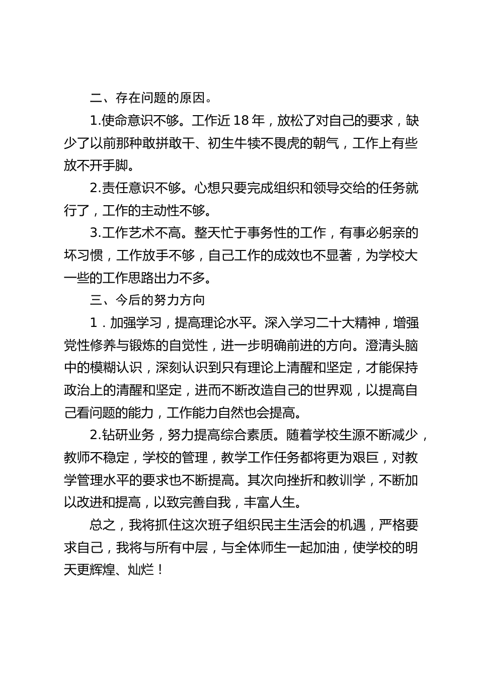 党员会议,副校长民主生活会,批评与自我批评_第2页