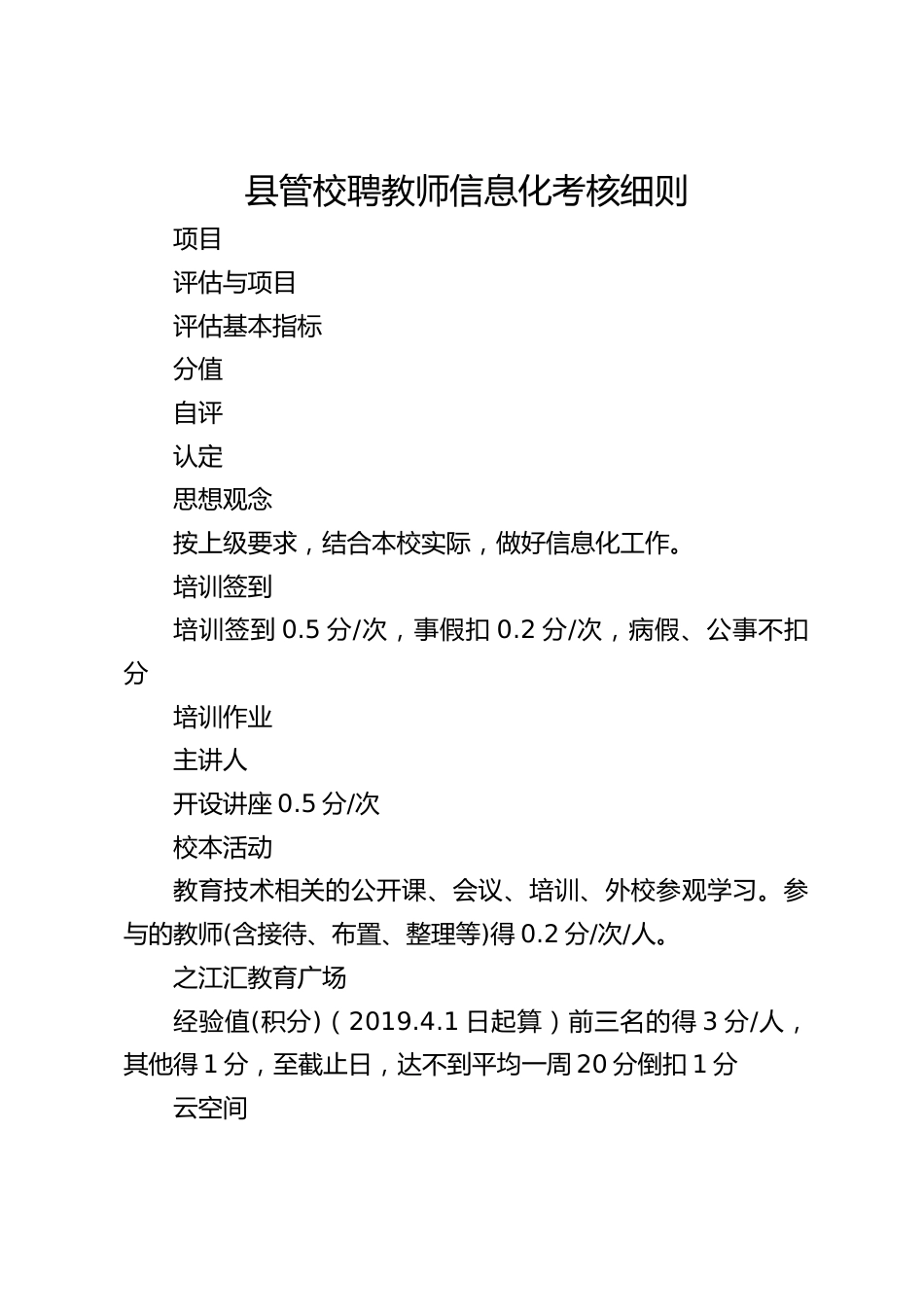 县管校聘教师信息化考核细则_第1页