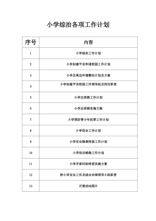各项计划与总结