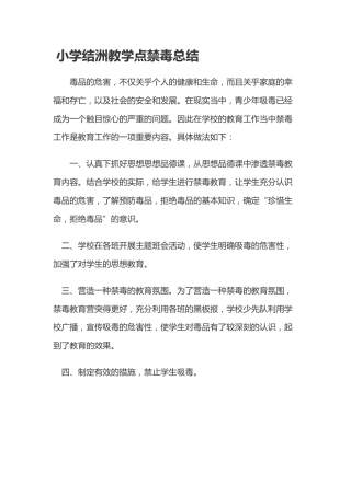 禁毒总结