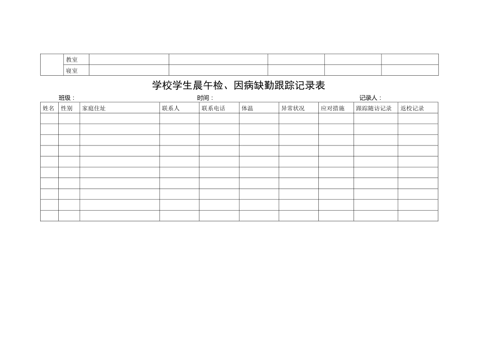 学校传染病防控消毒记录表_第2页