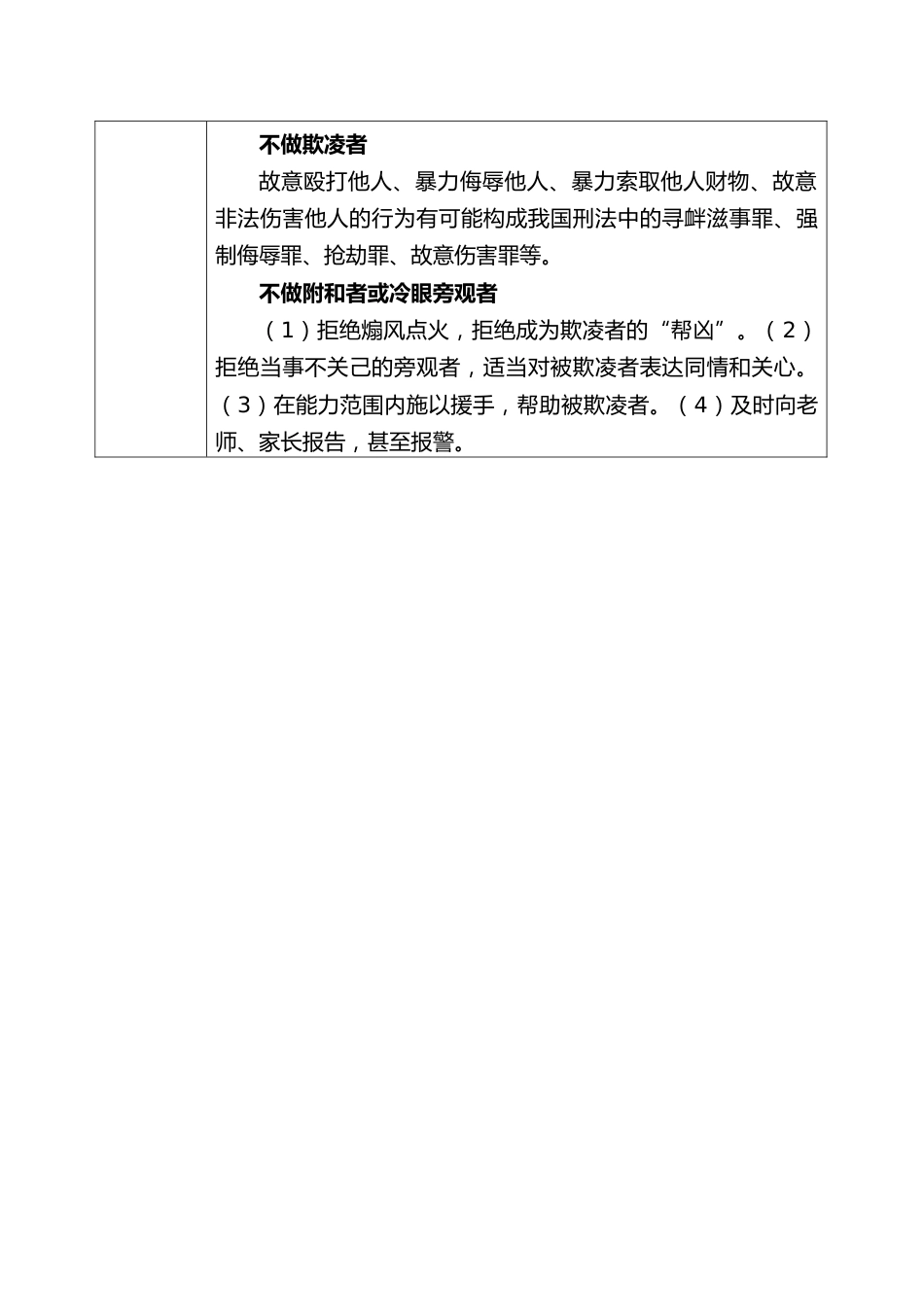 2025-2026秋季学年第一学期安全主题班会教育记录(22周):第8周 防欺凌安全教育_第2页