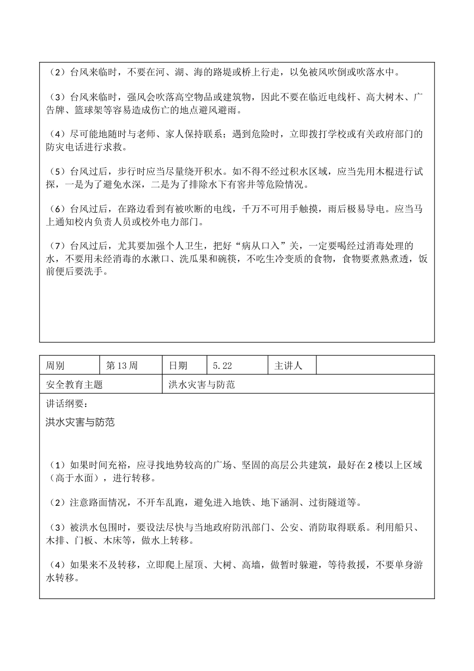 2025年春季第13周“1530”每日安全教育记录表内容资料参考_第2页