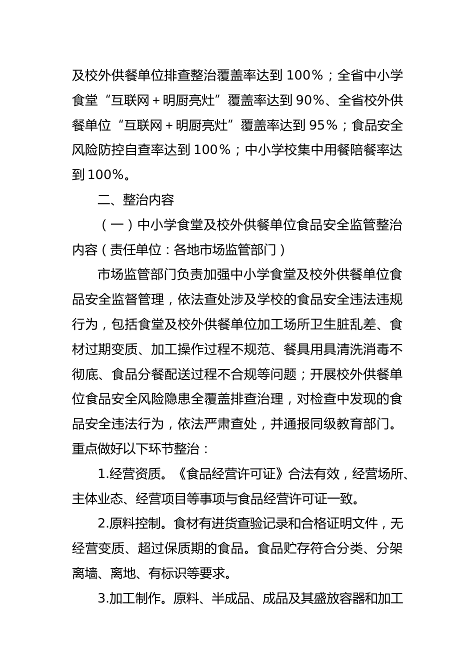 在整治中小学配餐及食堂食品安全问题守护青少年“舌尖上的安全”工作方案_第2页