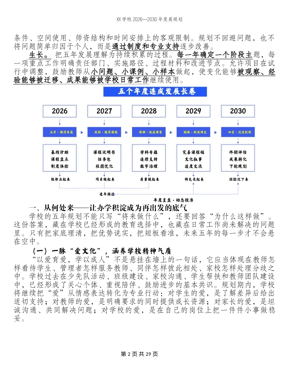 学校5年发展规划(2026年—2030年)——一校有根,一路向新_第2页