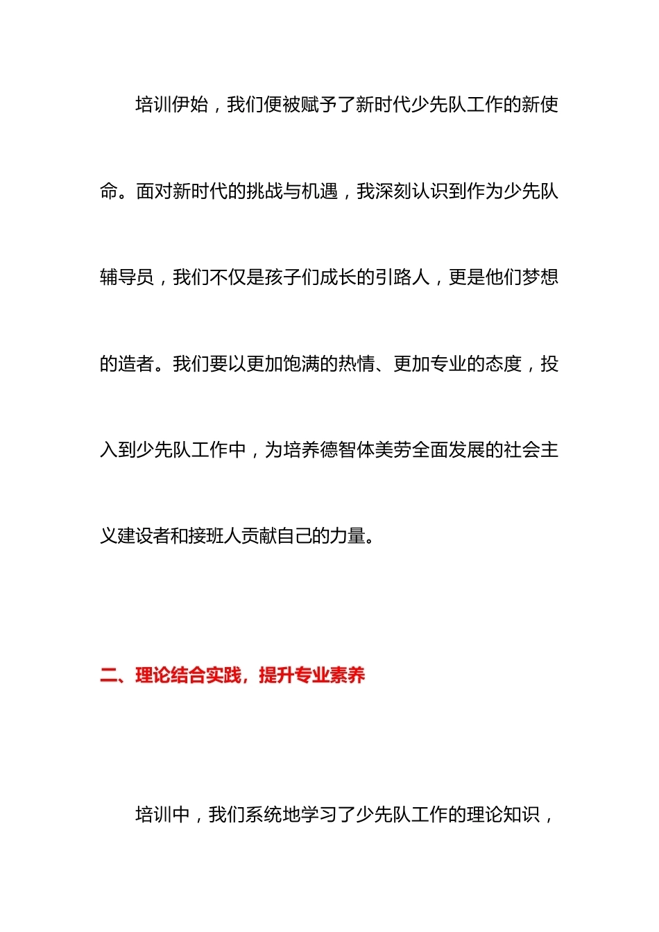全国少先队辅导员暑期培训心得5_第2页