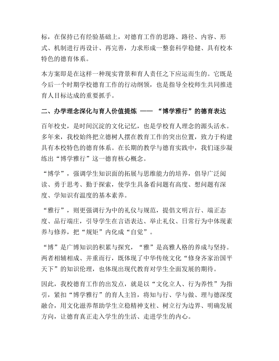 学校德育工作实施方案(2025年修订)(含附件)_第2页