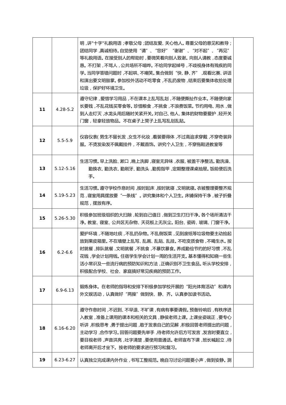 XX中心学校2023年春季学期德育主题活动安排表_第2页