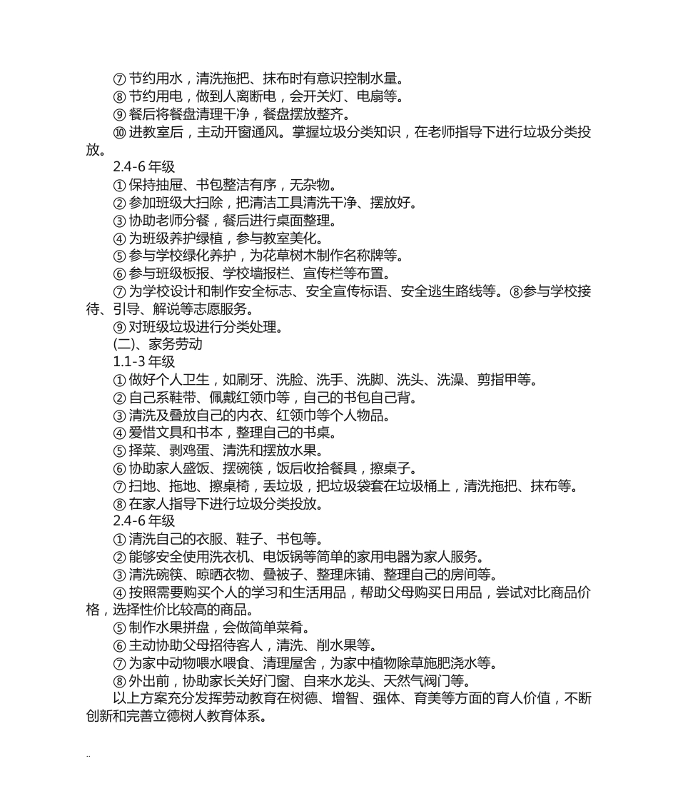 2025学校劳动教育实施方案(德育)_第2页