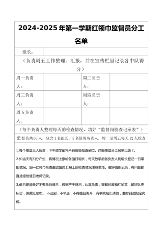 3.2024-2025年第一学期红领巾监督员分工名单（1）