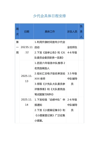 4少代会具体日程安排
