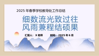 2025年春季学校教导处工作总结-细数流光致过往