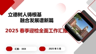 2025年春季学期学校迎督导工作汇报PPT-立德树人