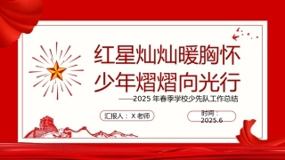 2025年春季学校少先队工作总结-红星灿灿暖胸怀