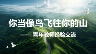 青年教师经验交流：你当像鸟飞向你的山