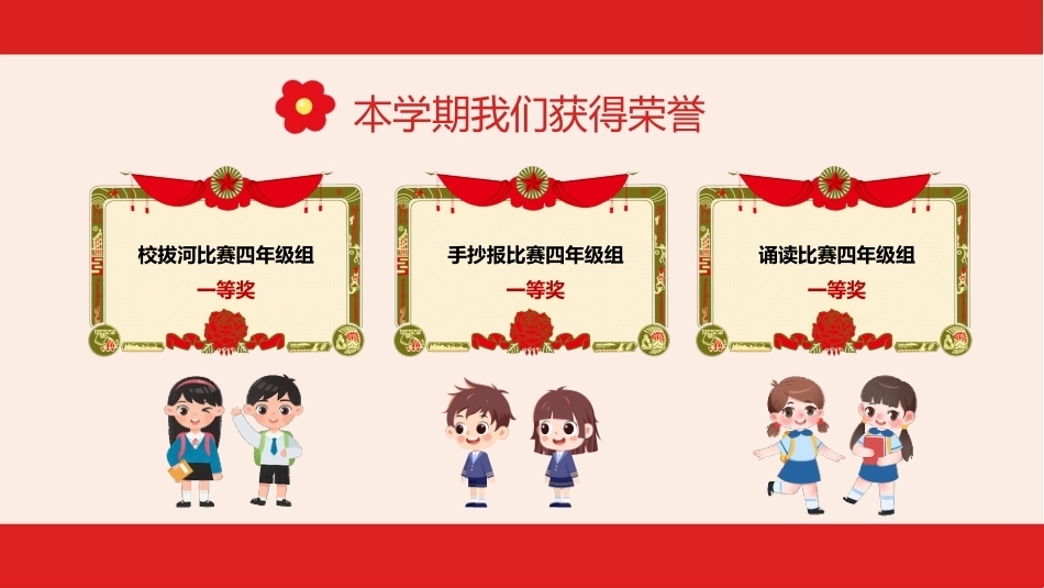 送你一朵小红花期末表彰班会_第6页