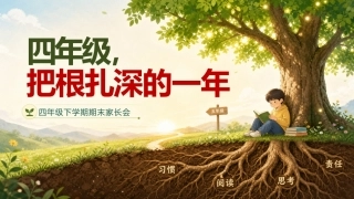 【四年级下】期末家长会：把根扎深
