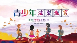 【通用】法制宪法宣传日主题班会《青少年法制教育》