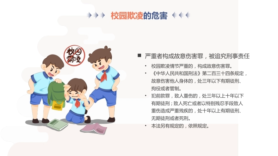 【通用】《预防校园欺凌》【秋季】【安全】主题班会PPT_第9页