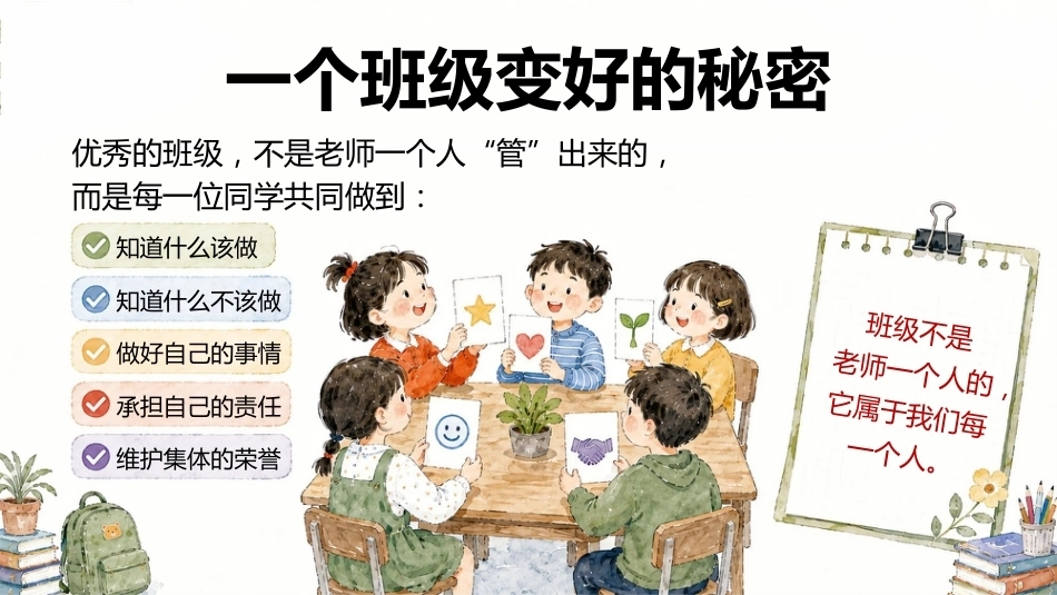【小学】【秋季上】开学第一课《让“净·静·敬·竞”》成为我们的班级名片_第4页