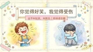 【通用】【拒绝语言霸凌】主题班会：你觉得好笑，我觉得伤害